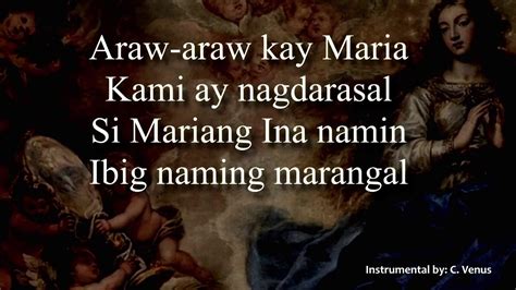 araw araw kay maria lyrics